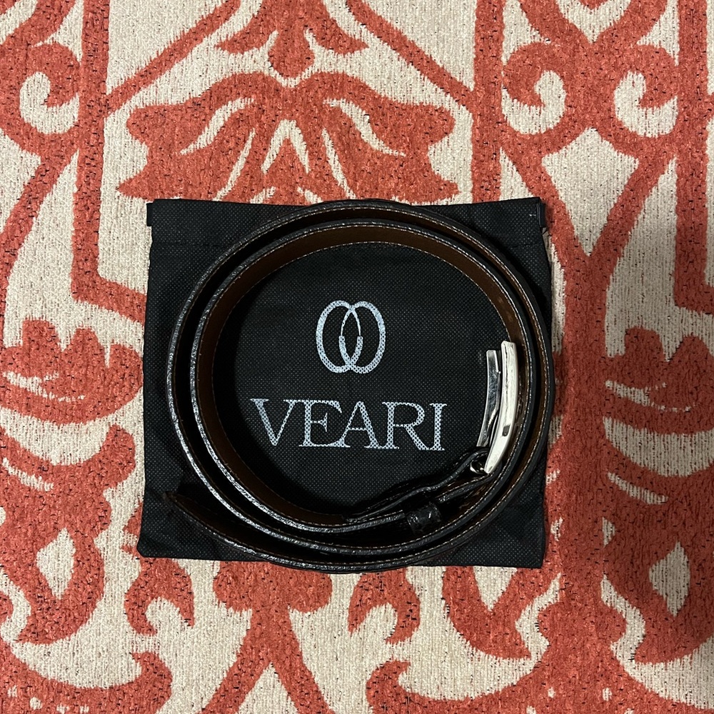Veari belt alligator genuine leather design